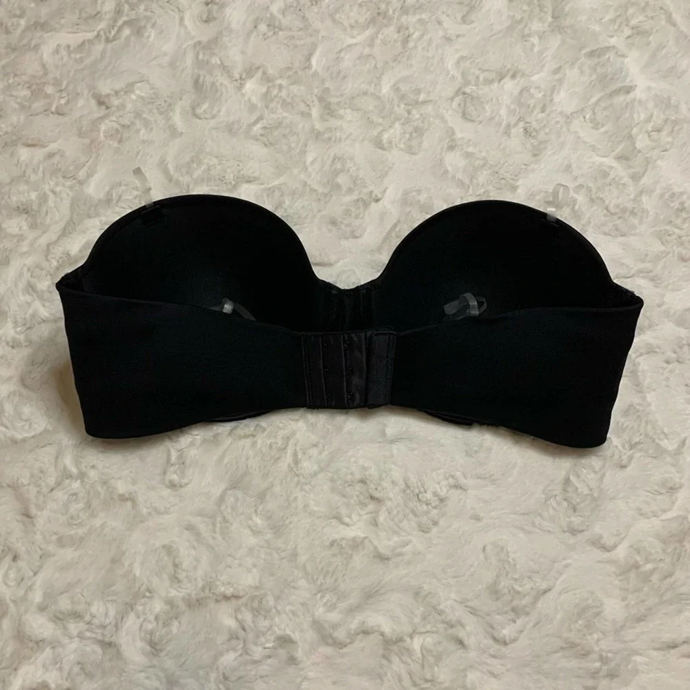 VANITY FAIR black underwire padded strapless bra size 38C - Picture 3 of 8